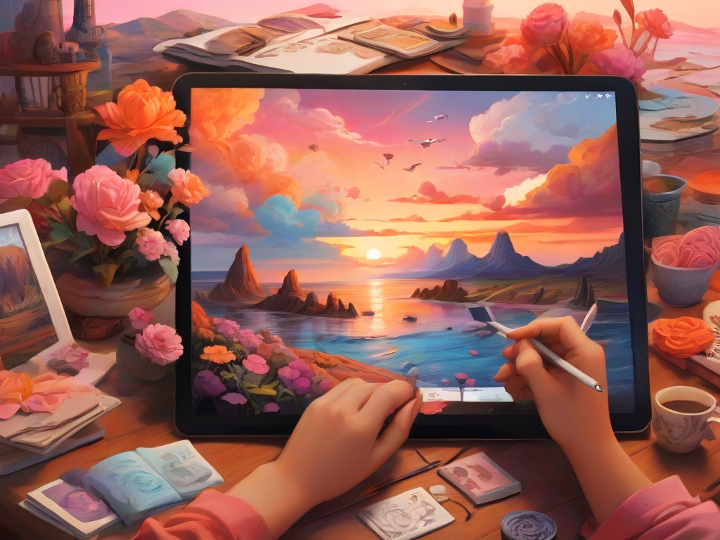 Leonardo_Diffusion_XL_Imagine_a_vibrant_sunset_over_a_picture_0